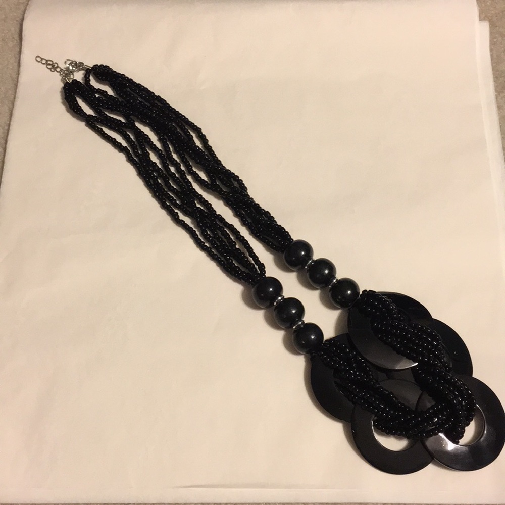 Black Bead Necklace